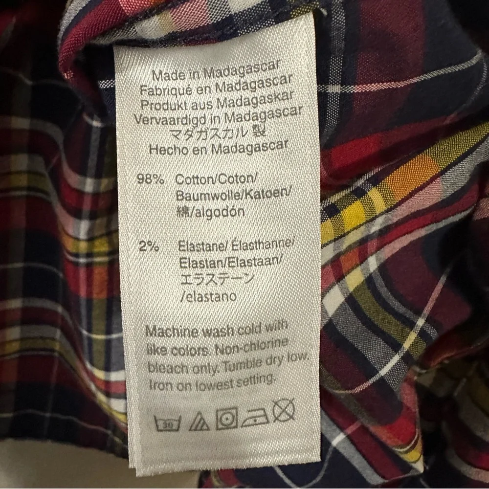 Lot of 2 J.Crew Flex Washed Button‎ Down Shirt Long Sleeve Men’s Sz Large